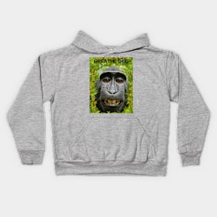 Breathe deep with chillin gorilla! Kids Hoodie